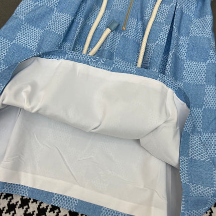 LV FRONT ZIP SLEEVELESS DRESS BLUE 25S IN POLYESTER 266638