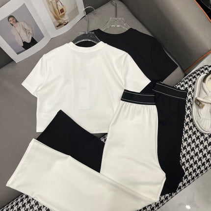 T SHIRT AND WIDE LEG PANTS SET 4 WAY STRETCH FABRIC 266707