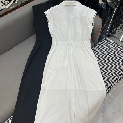SLEEVELESS SHIRT DRESS – LONG LENGTH