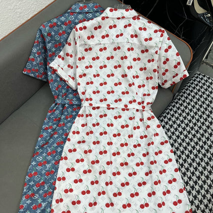 LV SHIRT DRESS CHERRY 25S IN POLYESTER 266624