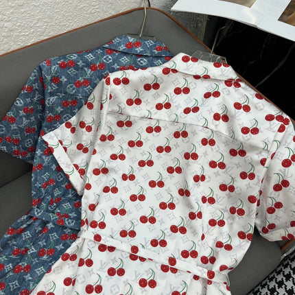 LV SHIRT DRESS CHERRY 25S IN POLYESTER 266624