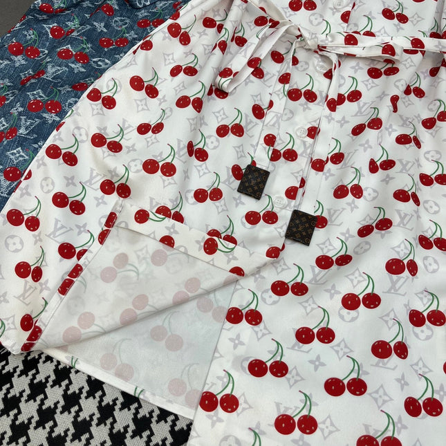 LV SHIRT DRESS CHERRY 25S IN POLYESTER 266624