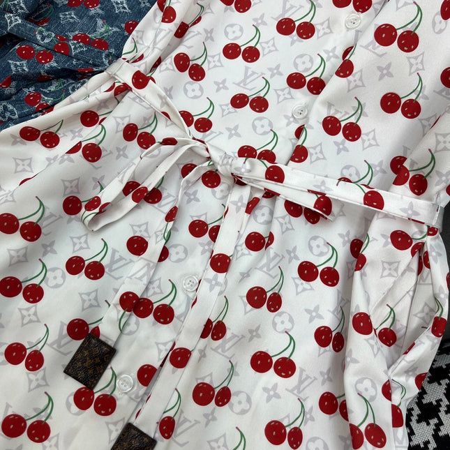 LV SHIRT DRESS CHERRY 25S IN POLYESTER 266624