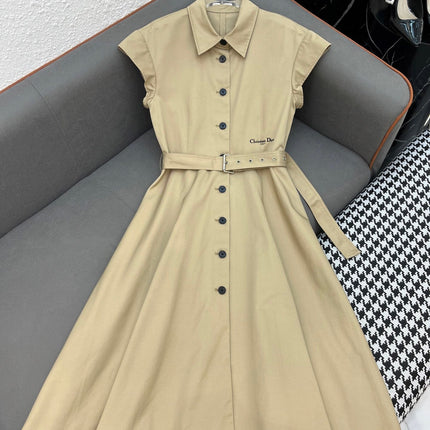 DIO FLUTTER SLEEVE DRESS 25S IN COTTON 266678