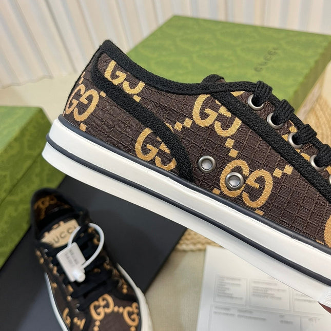 GG Tennis 1977 ripstop sneakers Black Brown Caro