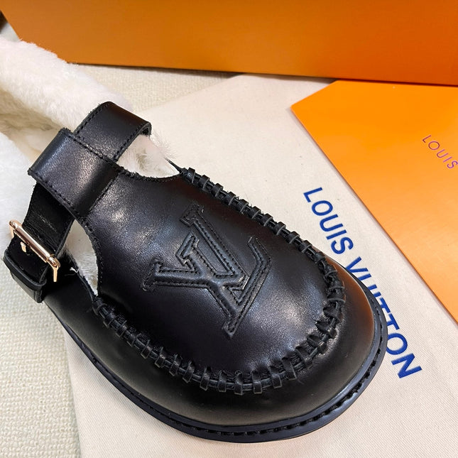 COLORADO COMFORT MARY JANE IN BLACK CALFSKIN AND SHEARLING LINING