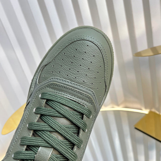 B27 LOW-TOP SNEAKER ARMY GREEN SMOOTH CALFSKIN