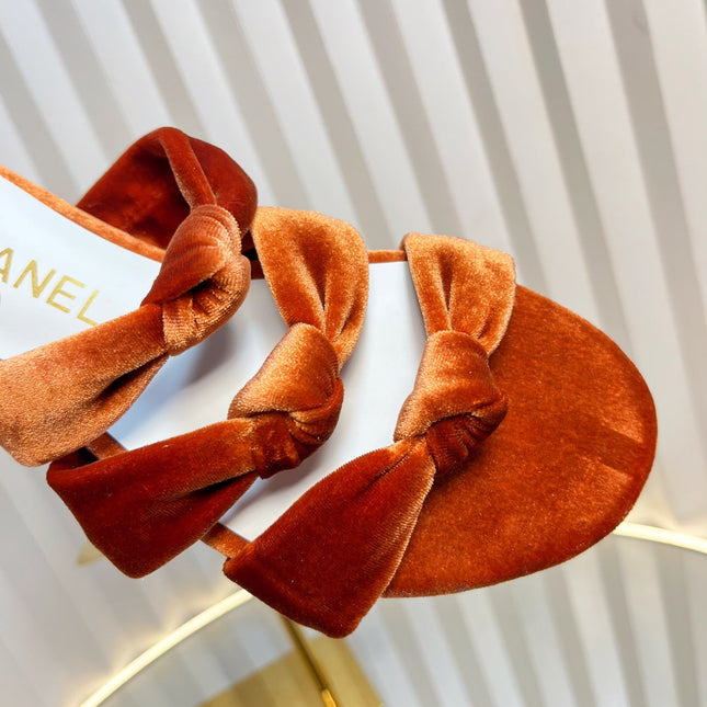 THREE STRAPS MULE IN RUSSET BROWN VELVET