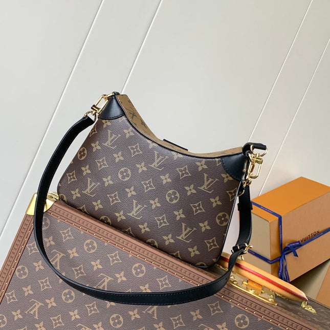 TWINNY BAG 29 IN BROWN MONOGRAM CANVAS AND CALFSKIN