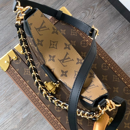 TWINNY BAG 29 IN BROWN MONOGRAM CANVAS AND CALFSKIN