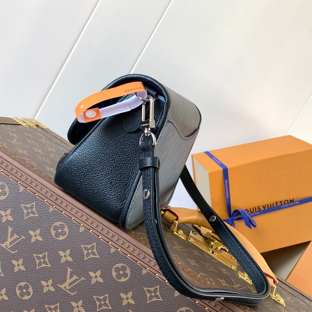 BUCI BAG 24 IN BLACK EPI GRAIN COWHIDE