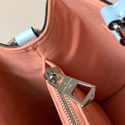 MARELLE TOTE BB BAG 30 IN BLEU NUAGE BLUE EPI GRAIN COWHIDE LEATHER
