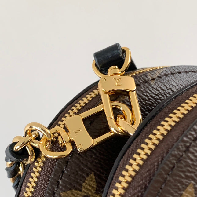 ALMA BE BAG 27 IN BROWN MONOGRAM CANVAS AND COWHIDE