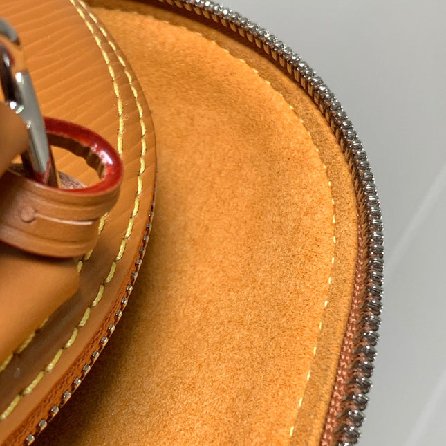 ALMA BB BAG 23 IN BRONZE BROWN GRAIN EPI COWHIDE
