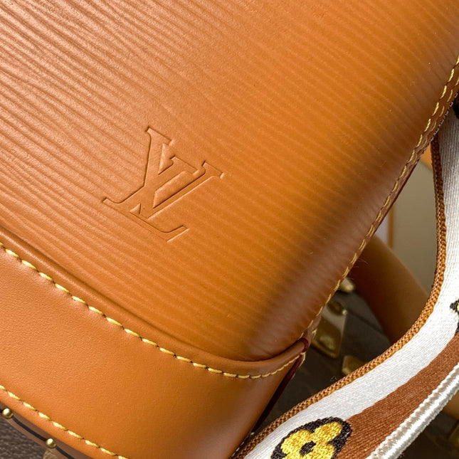 ALMA BB BAG 23 IN BRONZE BROWN GRAIN EPI COWHIDE