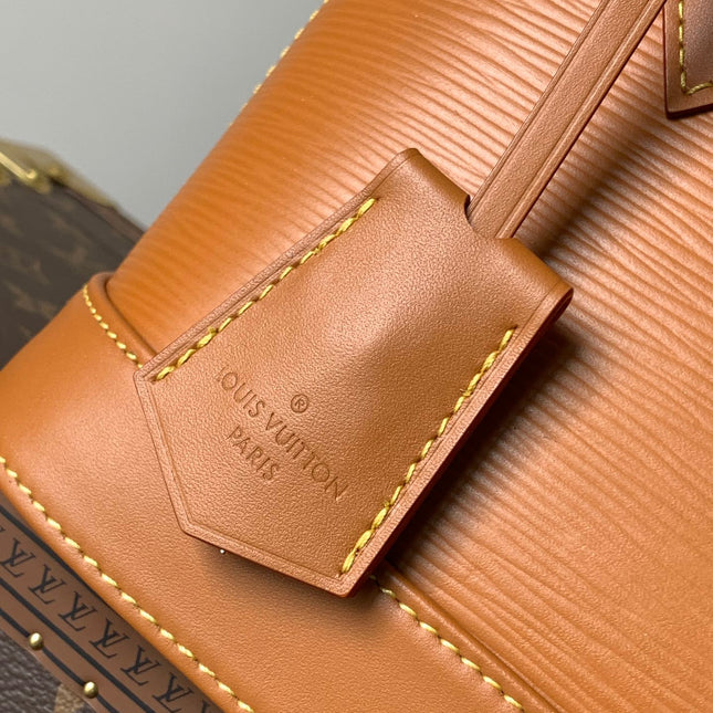 ALMA BB BAG 23 IN BRONZE BROWN GRAIN EPI COWHIDE