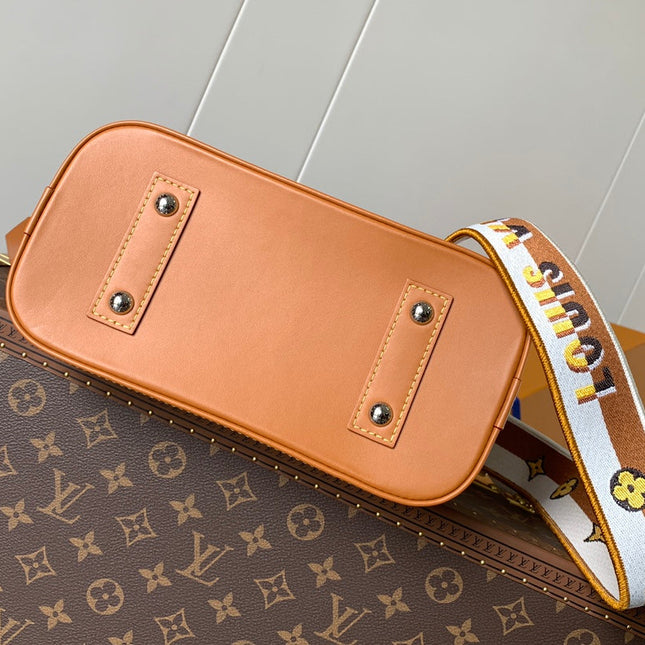 ALMA BB BAG 23 IN BRONZE BROWN GRAIN EPI COWHIDE
