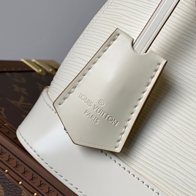 ALMA BB BAG 23 IN BEIGE GRAIN EPI COWHIDE