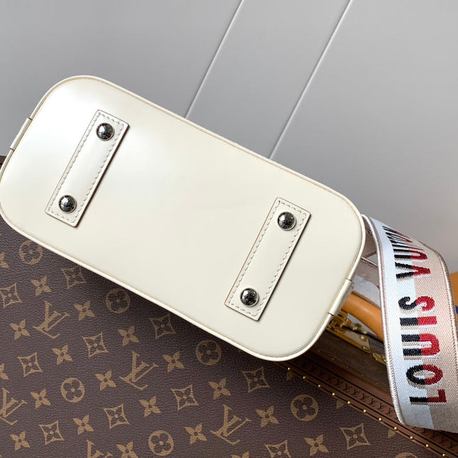 ALMA BB BAG 23 IN BEIGE GRAIN EPI COWHIDE