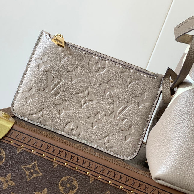 BUNDLE BAG 28 IN CREAM MIX GREY MONOGRAM EMPREINTE COWHIDE