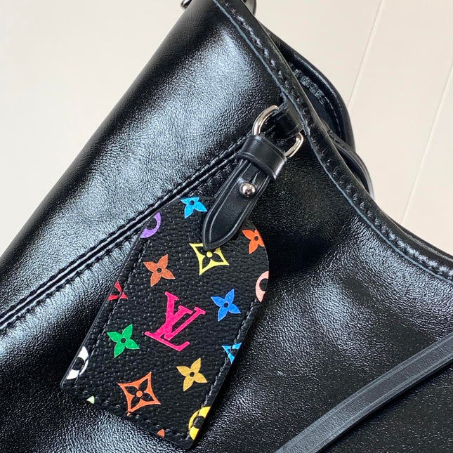 CARRYALL VIBE BAG 39 IN BLACK LAMBSKIN MONOGRAM PATTERN