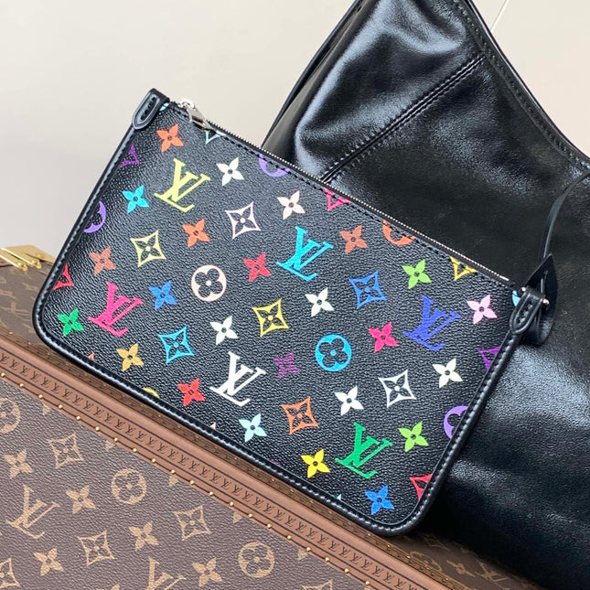 CARRYALL VIBE BAG 39 IN BLACK LAMBSKIN MONOGRAM PATTERN