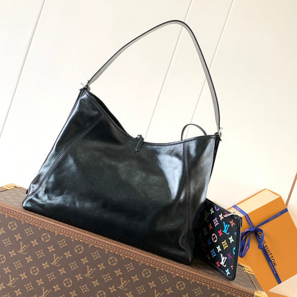 CARRYALL VIBE BAG 39 IN BLACK LAMBSKIN MONOGRAM PATTERN