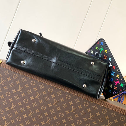 CARRYALL VIBE BAG 39 IN BLACK LAMBSKIN MONOGRAM PATTERN