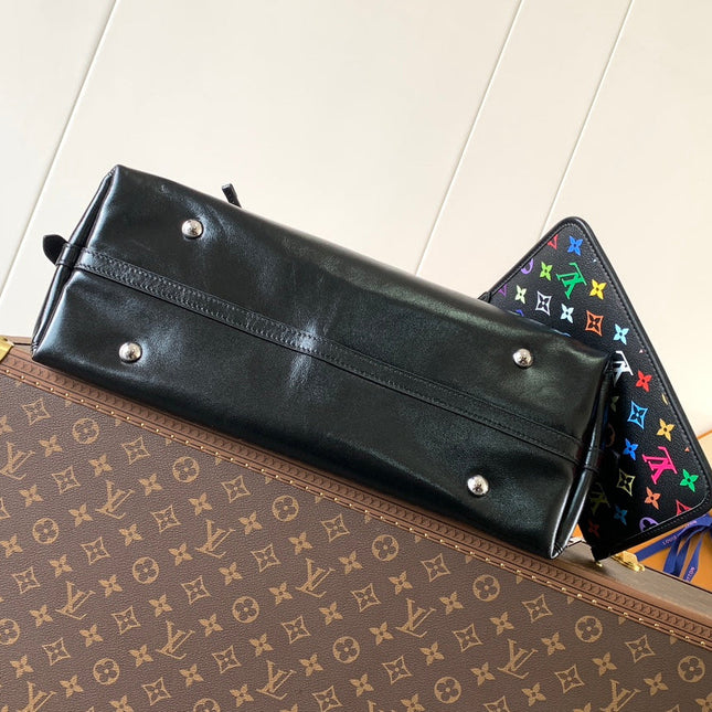 CARRYALL VIBE BAG 39 IN BLACK LAMBSKIN MONOGRAM PATTERN