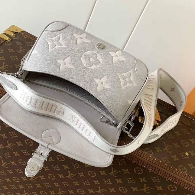 DIANE 24 IN GREY MONOGRAM EMPREINTE LEATHER