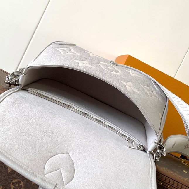 DIANE 24 IN GREY MONOGRAM EMPREINTE LEATHER