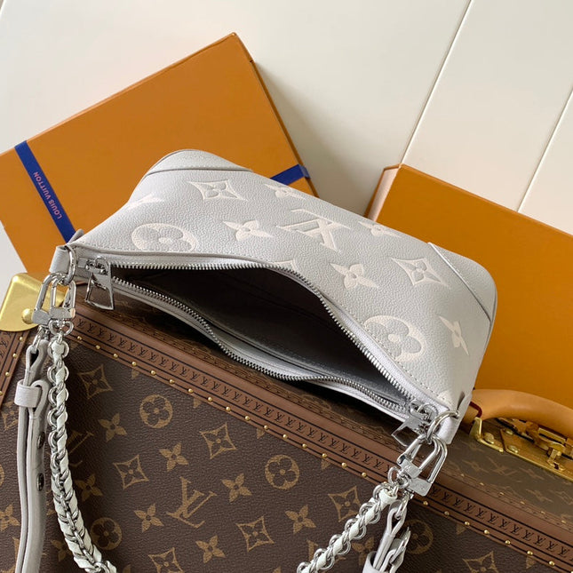 BOULOGNE 29 IN GREY MONOGRAM EMPREINTE LEATHER SILVER HARDWARE