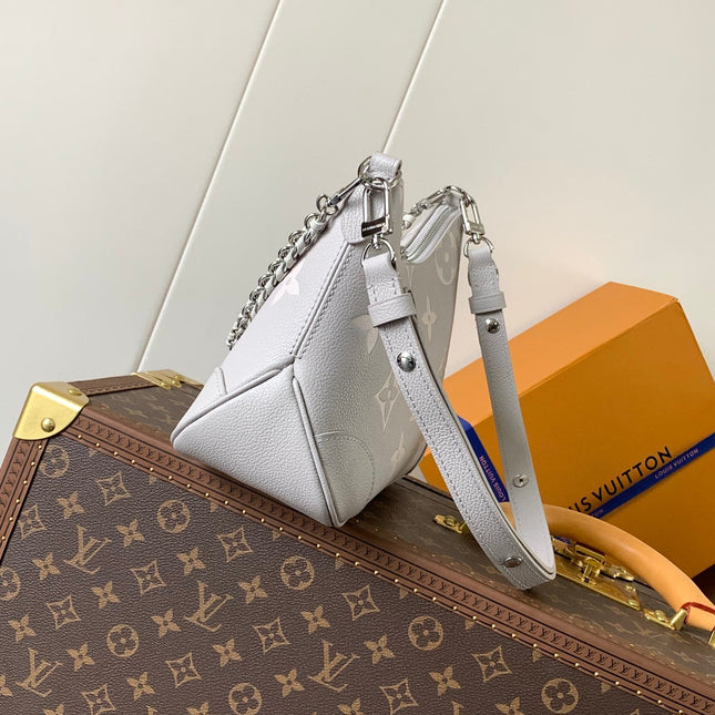 BOULOGNE 29 IN GREY MONOGRAM EMPREINTE LEATHER SILVER HARDWARE