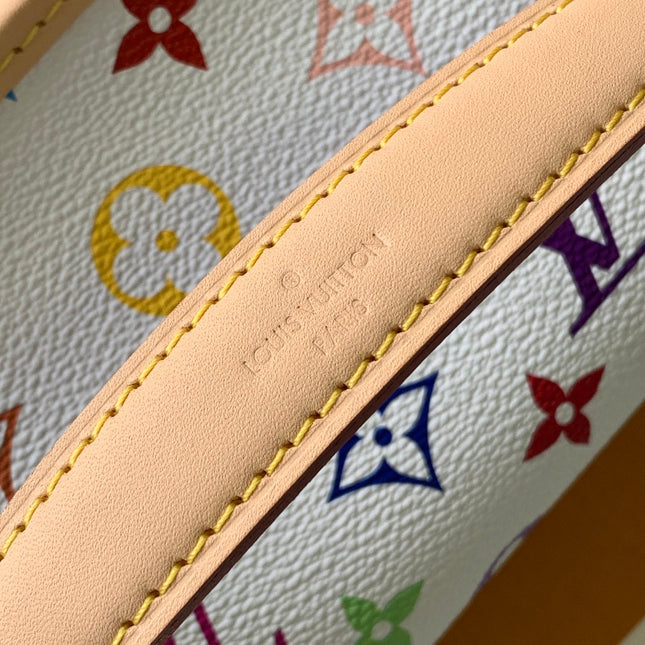 DIANE NANO BAG 19 IN MULTICOLOR MONOGRAM CANVAS AND COWHIDE