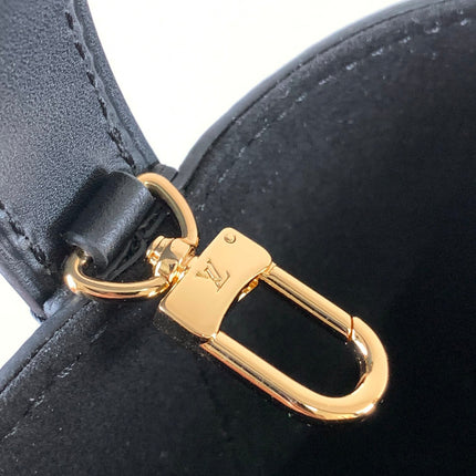 ALL IN BB BAG 18 IN BLACK EMBOSSED COWHIDE
