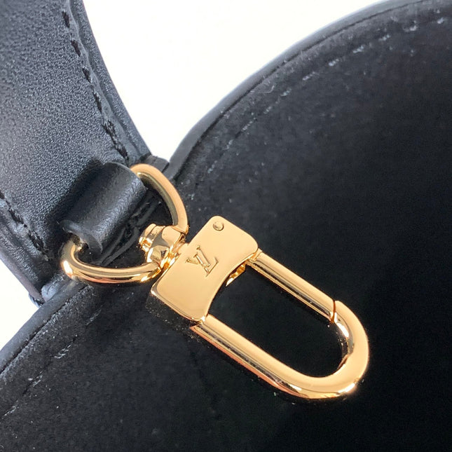 ALL IN BB BAG 18 IN BLACK EMBOSSED COWHIDE