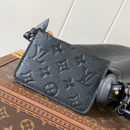 ALL IN BB BAG 18 IN BLACK EMBOSSED COWHIDE