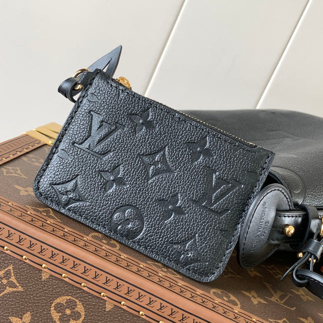 ALL IN BB BAG 18 IN BLACK EMBOSSED COWHIDE