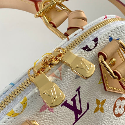 ALMA BB BAG 23 IN COLORFUL MONOGRAM COWHIDE GOLD-TONE HARDWARE