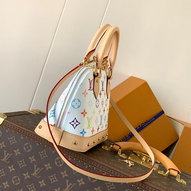 ALMA BB BAG 23 IN COLORFUL MONOGRAM COWHIDE GOLD-TONE HARDWARE