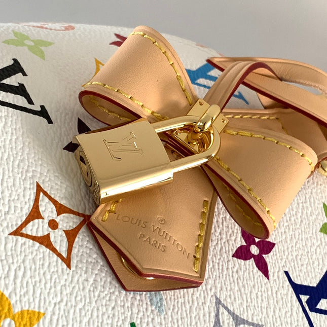 ALMA BB BAG 23 IN COLORFUL MONOGRAM COWHIDE GOLD-TONE HARDWARE