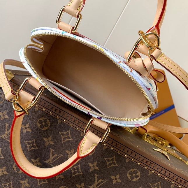 ALMA BB BAG 23 IN COLORFUL MONOGRAM COWHIDE GOLD-TONE HARDWARE