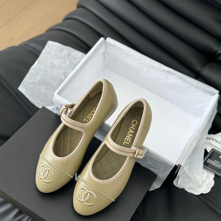 MARY JANE SHOES BEIGE ECRU LAMBSKIN