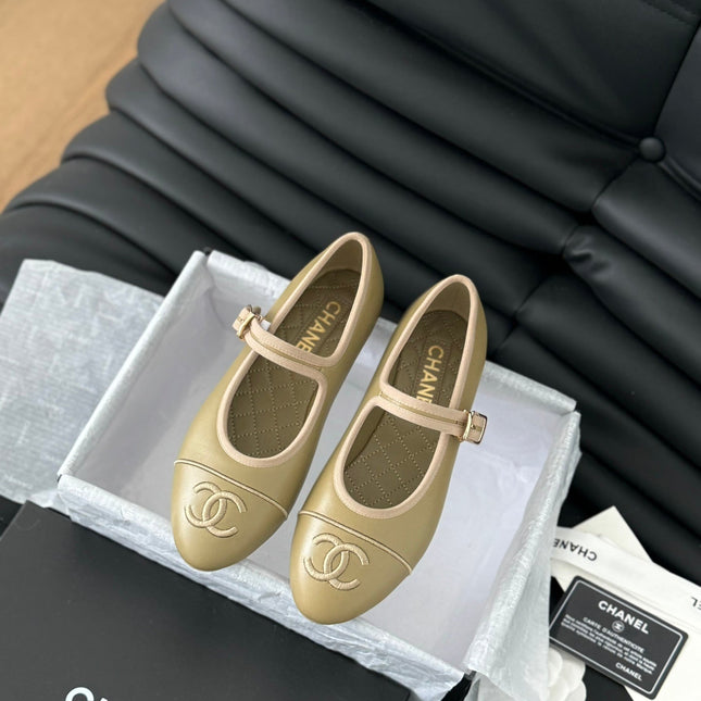 MARY JANE SHOES BEIGE ECRU LAMBSKIN