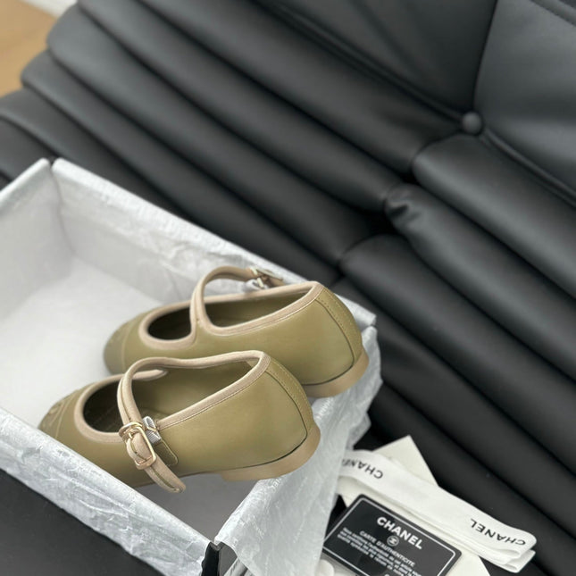 MARY JANE SHOES BEIGE ECRU LAMBSKIN