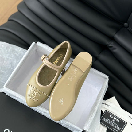 MARY JANE SHOES BEIGE ECRU LAMBSKIN