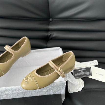 MARY JANE SHOES BEIGE ECRU LAMBSKIN