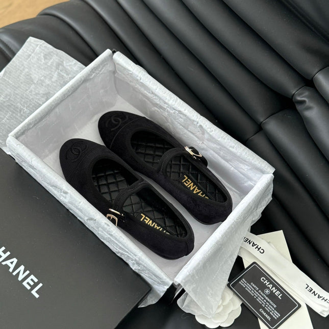 MARY JANE SHOES BLACK CORDUROY TWILL FABRIC