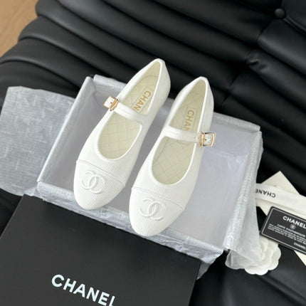 MARY JANE SHOES WHITE CORDUROY TWILL FABRIC