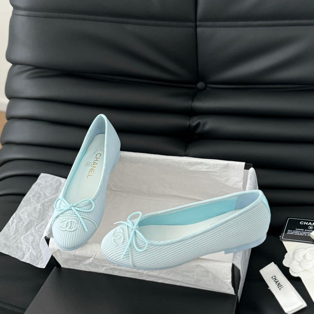 CLASSIC BALLET FLATS LIGHT BLUE LAMBSKIN